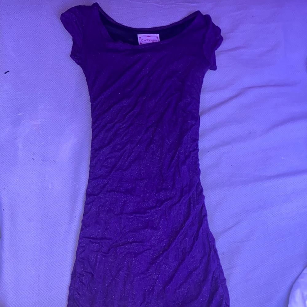 C.W. Designs Purple Bodycon Dress